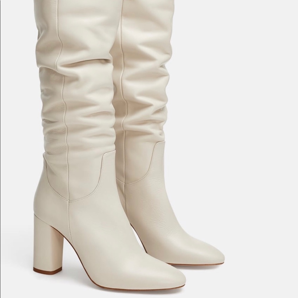White Leather Boots